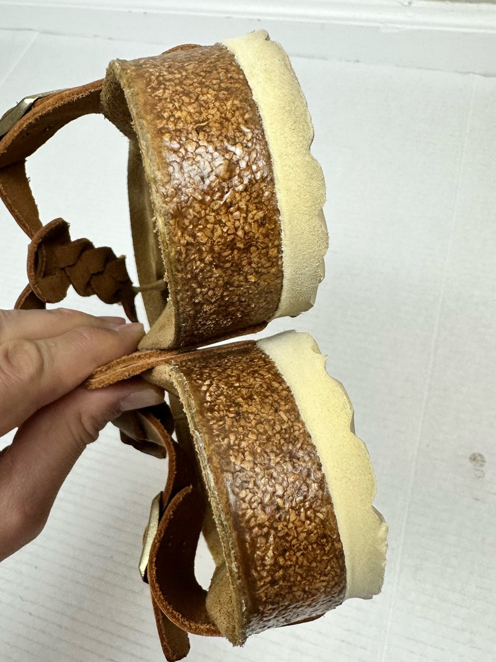 Birkenstock Gizeh Braided Sandal - Women's Oiled Leather in Cognac Size EU 38 - Picture 7 of 11